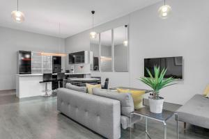 Kuchyň nebo kuchyňský kout v ubytování Máni Apartments