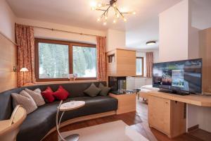 Televízia a/alebo spoločenská miestnosť v ubytovaní Natur- & Wanderhotel Tuxertal