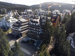 an aerial view of a city with buildings at Apartman W Residence in Kopaonik