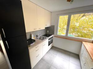 Kuchyň nebo kuchyňský kout v ubytování Bellevue Apartment