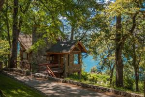 uma pequena cabana na floresta com árvores em Paihuen - Resort De Montaña em San Martín de los Andes