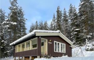a small house with snow on top of it at Gorgeous Home In Trysil With House A Mountain View in Trysil