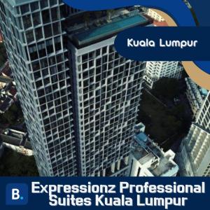 an aerial view of a tall building with the words revision and professional services kula at Expressionz Professional Suites Kuala Lumpur in Kuala Lumpur