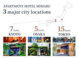 a collage of photos of major city locations at MIMARU TOKYO AKASAKA in Tokyo