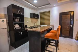 Dapur atau dapur kecil di Luxury 1 bedroom apartment in the heart of lekki