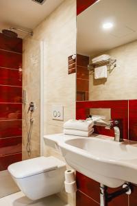 Koupelna v ubytování Hotel Pivovar