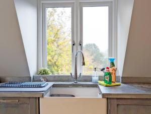 a kitchen with a sink and a window at Thomond House, Midhurst in Midhurst