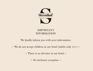 Sijil, anugerah, tanda atau dokumen lain yang dipamerkan di Boutique Hotel Steenhof Suites - Adults Only