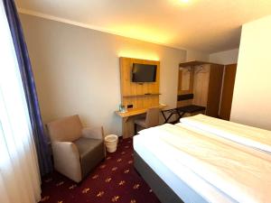 TV a/nebo společenská místnost v ubytování Hotel Gasthof zur Heinzebank