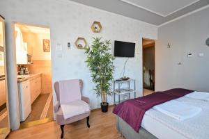Posteľ alebo postele v izbe v ubytovaní BellaVista 2 Apartman