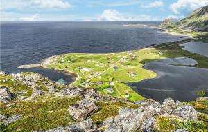 an aerial view of an island in the ocean at Gorgeous Home In Straumsjen With House A Panoramic View in Straumsjøen