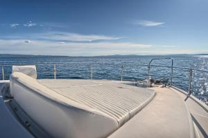 a bed on the back of a boat in the water at Luxury Yacht - Lex of the Seas in Split
