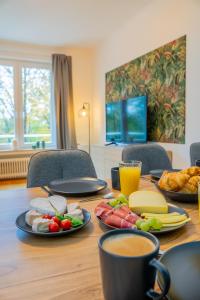 Svečiams siūlomi pusryčių variantai apgyvendinimo įstaigoje Zentrale Wohnung fußläufig zu Weser und Innenstadt