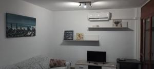 Μια τηλεόραση ή/και κέντρο ψυχαγωγίας στο Apartamento Primera Línea de Mar en EbreHogar