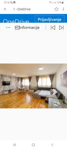 a screenshot of a website of a living room at Apartments Gorska in Kolašin