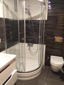 アクチャコジャにあるBayraktar Hotelのバスルーム(シャワー、トイレ付)