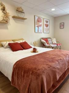 Ένα ή περισσότερα κρεβάτια σε δωμάτιο στο Détente à deux - Le Portel