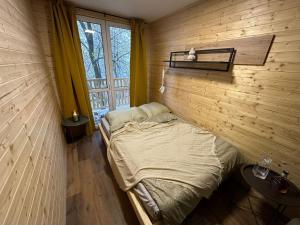 Tiny house v Moravském Berouně客房内的一张或多张床位