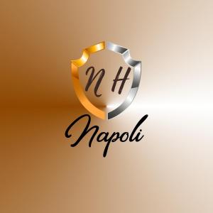 einen goldenen und silbernen Ritterschild mit dem Text navidad in der Unterkunft Nunzia's House Materdei in Neapel