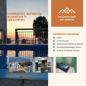 a flyer for a homesay arrival kalamalam it sanvenay at Alfaruqi Homestay Seaview in Beserah