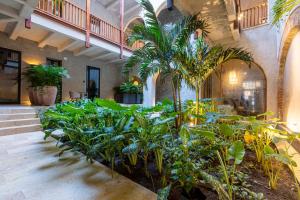 a room with a bunch of plants in it at Cinco Quintas Hotel Boutique in Cartagena de Indias