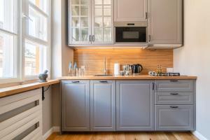 Kuchyňa alebo kuchynka v ubytovaní Plac Zamkowy - Aura Apartment by Noclegi Renters