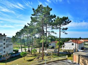 vista su un cortile con alberi e case di Apartamento con vistas en Pedras Negras a Pontevedra