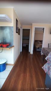 เตียงในห้องที่ Cabañas El Pirata
