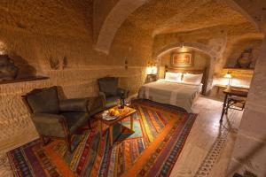 Χώρος καθιστικού στο Sultan Cave Suites