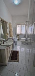 y baño con lavabo, aseo y ducha. en Holiday home Telese Roma, en Roma