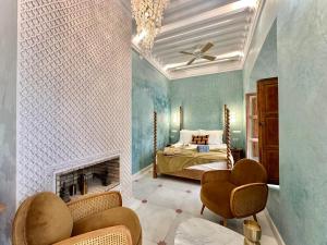 Posezení v ubytování Riad LallaBaya + 37 fotografií