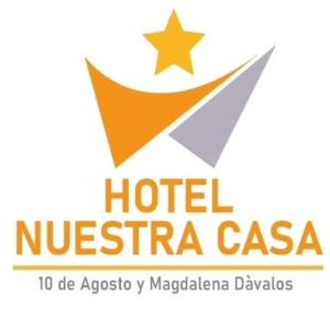 un logotipo para un hotel en Nigeria con una estrella en Hotel Nuestra Casa Riobamba, en Riobamba