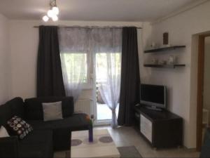 ein Wohnzimmer mit einem Sofa und einem TV in der Unterkunft Apartments with a parking space Stubicke Toplice, Zagorje - 22028 in Stubicke Toplice