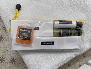 a package of makeup products sitting on a table at The Bennett in Amritsar