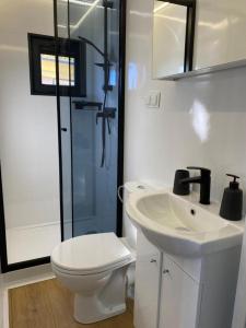 Koupelna v ubytování Hausboot - Meeresbrise