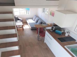 Kuchyň nebo kuchyňský kout v ubytování Tiny House Paradies