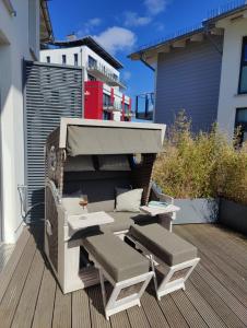 Μπαλκόνι ή βεράντα στο Ferienwohnung Sonnenterrasse