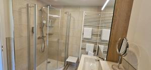 Et badeværelse på Ferienwohnungen im Landhaus + 16 billeder