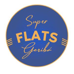 a blue circle with the words super flats goths at Super Flats Geribá in Búzios