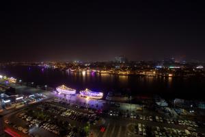 Ein allgemeiner Blick auf Dubai oder ein Stadtblick von des Hotels aus