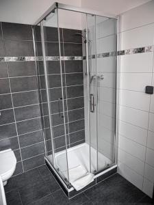 Koupelna v ubytování Apartmány u Maxíků