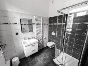 Koupelna v ubytování Apartmány u Maxíků