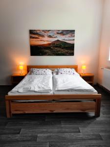 Postel nebo postele na pokoji v ubytování Apartmány u Maxíků