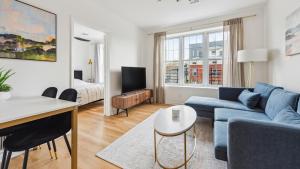 Posezení v ubytování Jersey City Monthly Boutique 20 Min to NYC