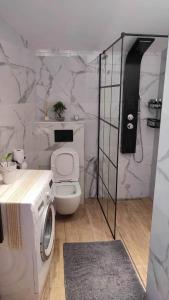 Koupelna v ubytování Palaiomonastiro mountain resort 1 + 5 fotografií