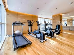 Fitness centrum a/nebo fitness zařízení v ubytování Cozy Studio in Dubai