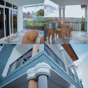a collage of photos of a house with a balcony at KIGALI HOME SWEET HOME APARTMENTS in Kigali