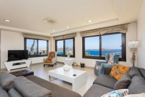 Χώρος καθιστικού στο Villa Panorama