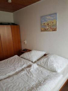 Una cama o camas en una habitación de Feriengarten Dahme W 16