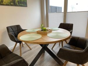 Χώρος καθιστικού στο Ferienwohnung Lachmöwe +1 φωτογραφίες